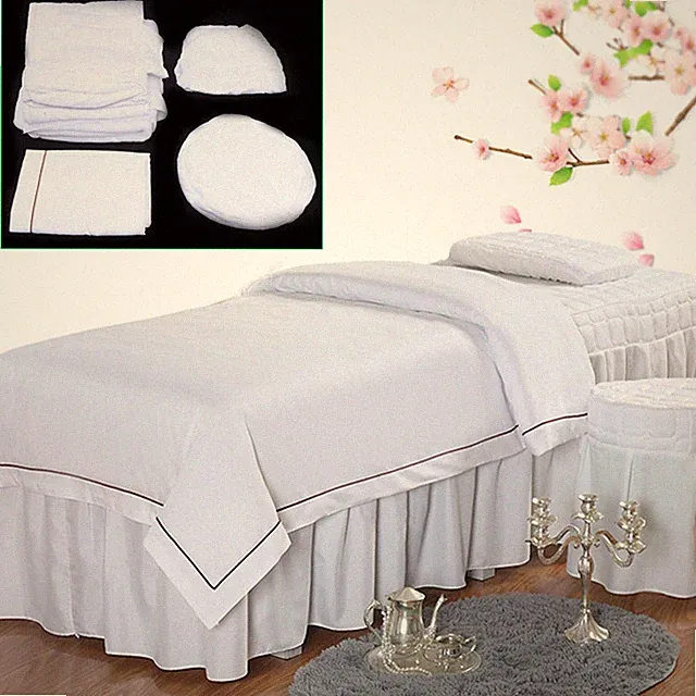 Beauty Massage Bed Full Cover Table Sheet SPA Cover Skirt Bedspread 1 Set