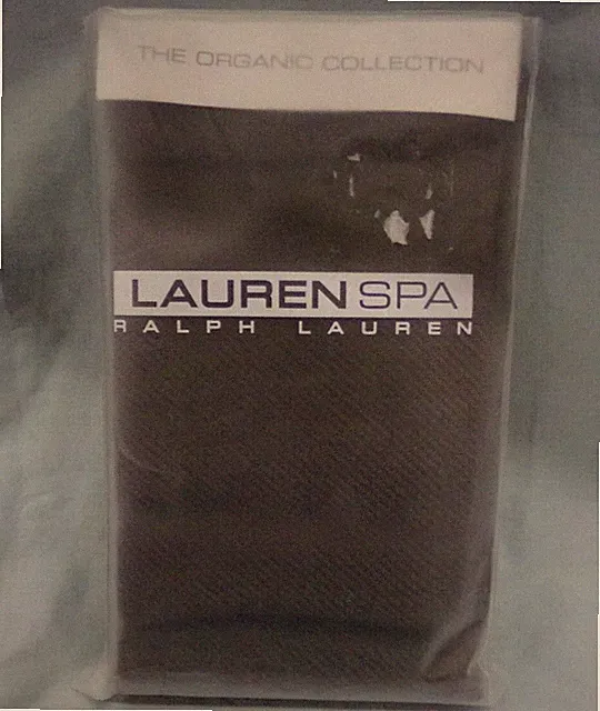 LAUREN SPA RALPH LAUREN Standard Pillow Sham Espresso Twill Linen Blend NEW