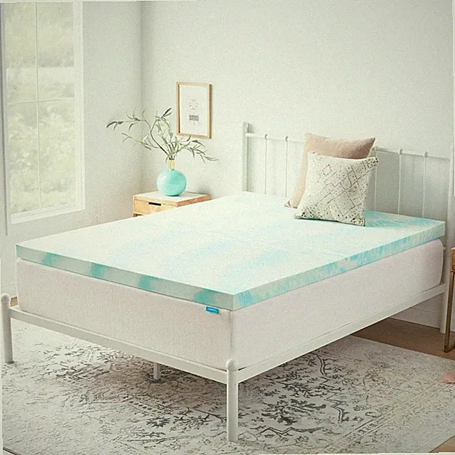 Linenspa 3 Inch Gel Swirl Memory Foam Mattress Topper #1272UUP1