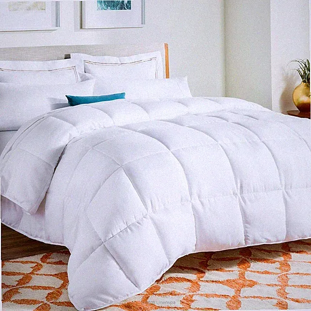 Linenspa All-Season White Down Alternative Quilted Comforter - Plush Microfiber