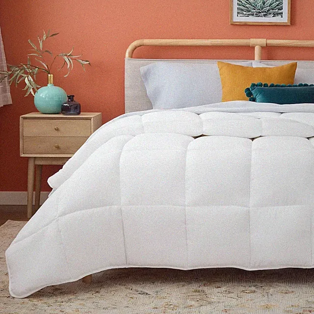 Linenspa Comforter Duvet Insert, Down Alternative, Box Stitched Reversible Queen