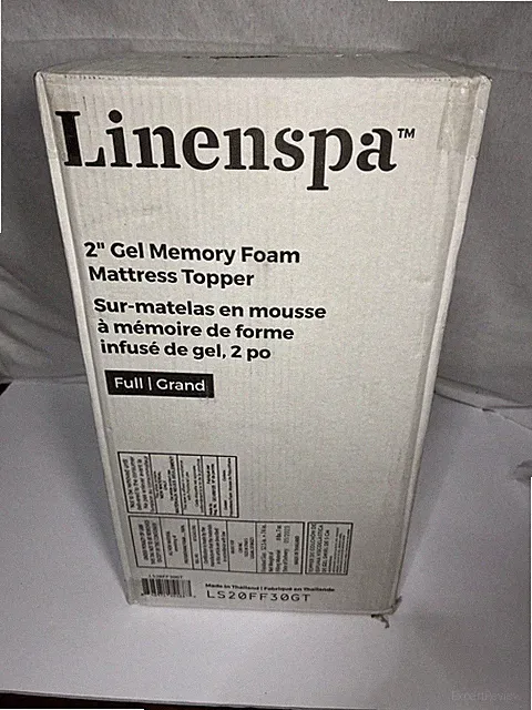 LINENSPA Memory Foam Mattress Topper - 2 Inch Gel Infused Memory Foam - Full