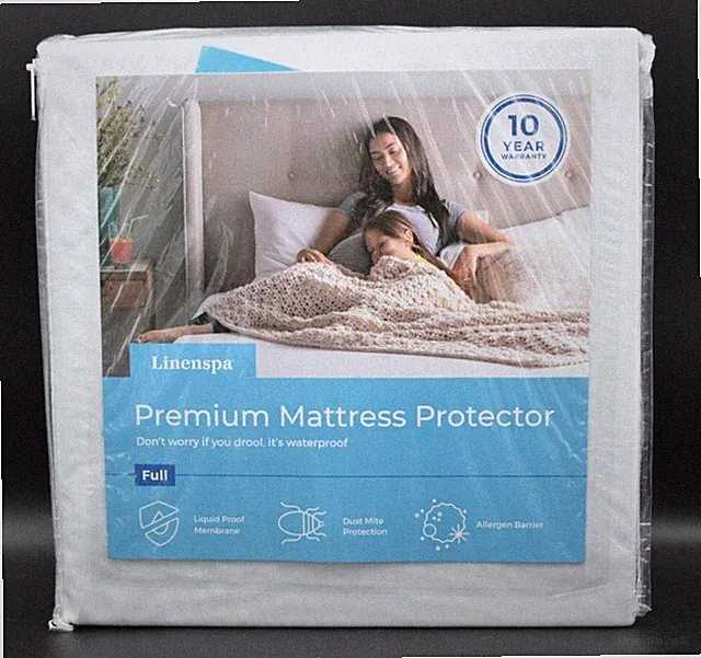 Linenspa Premium Mattress Protector / White / Full Size