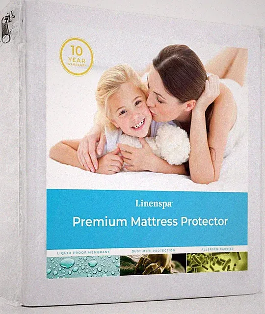 Linenspa Premium Smooth Waterproof Mattress Protector Vinyl Free Waterproof twin