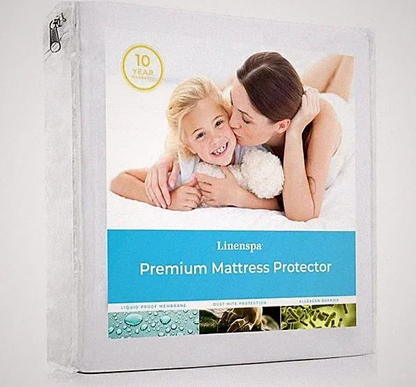 Linenspa Premium Waterproof Mattress Protector- Vinyl Free Waterproof Queen