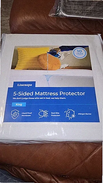 LINENSPA Waterproof 5-Sided Premium Mattress Protector – QUEEN
