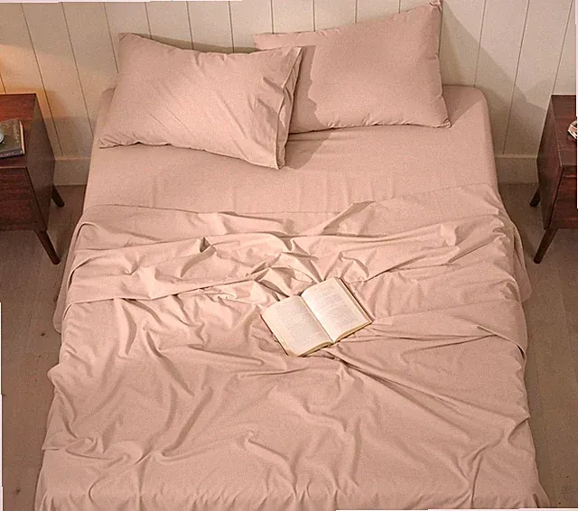RUVANTI 100% Cotton Sheets – Soft Peached Percale, Lightweight & Breathable Cool