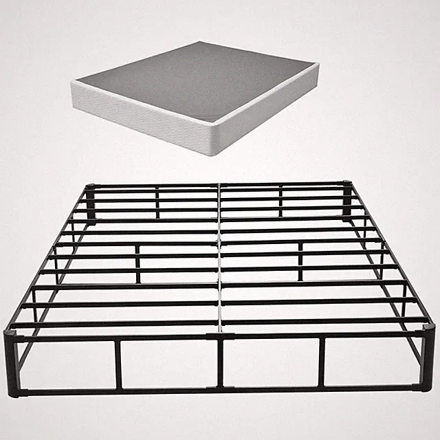 Uimoso Queen Size Bed Frame with Fabric Cover Box Spring 79.1Lx 59.6W x 9.1H in