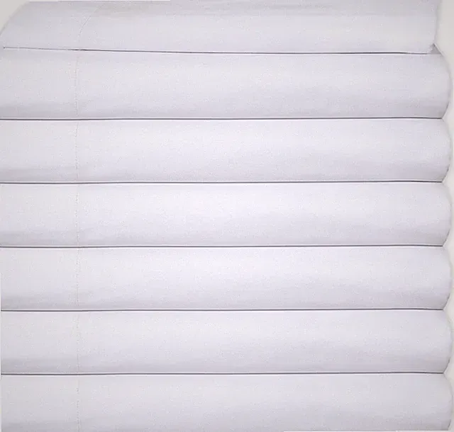 White T-200 Percale Hotel Linen Flat Sheets Polycotton Spa & Home Bedding 6 Pack